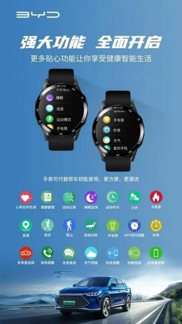 腾讯分分彩:比亚迪智能手表预计 4 月上市 支持汽车钥匙等功能